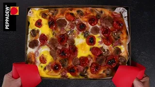 Breakfast pizza with peppadew piquanté peppers