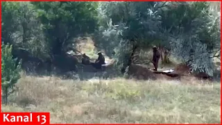 Mortar "surprises" Russians resting in their "nest" among trees