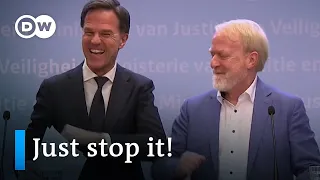 Dutch Prime Minister Rutte forgets his own Coronavirus advice | DW News