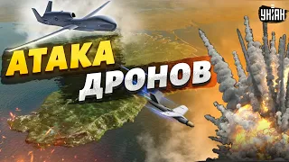 💥Беспилотники США в Крыму! Дроны над Россией - города РФ вздрогнули от взрывов