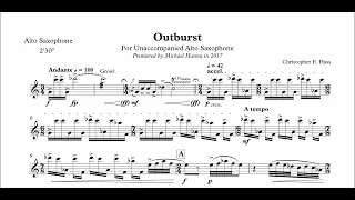 Outburst for Unaccompanied Alto Saxophone (Perusal Score)