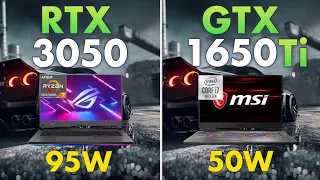 RTX 3050 laptop vs GTX 1650 Ti laptop | Test in 10 Games