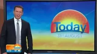 Shocked Reaction Of TV Host When He Sees A Massive Shark Jump Out Of The Water