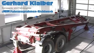 LKW Rahmenrichtbank, Rahmen richten