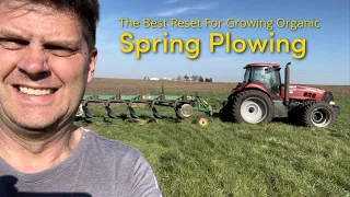 Spring Plowing - Case 305 and John Deere 2810 6-18 Moldboard Plowing