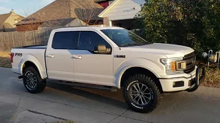 NEW TIRES 34in with a LEVEL!! CAN YOU GO BIGGER? 18 f150 295/70/18 stt pro