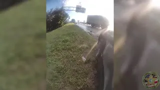 Terrifying bodycam video shows fiery aftermath of 9-car crash on I-75