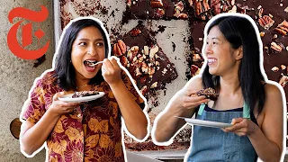 Texas Sheet Cake With Priya and Genevieve | NYT Cooking