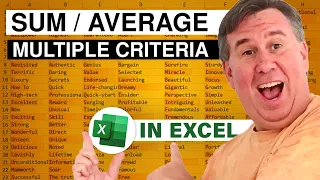 Excel At The ModelOff Championships -- Sum / Average Multiple Criteria: Episode 1618