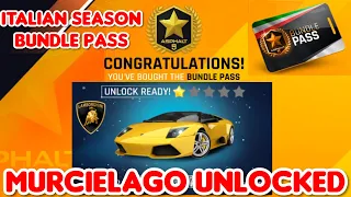 Asphalt 9 - ITALIAN SEASON Bundle Pass Tier 1-15 Rewards & Lamborghini MURCIELAGO Unlocked 🔥