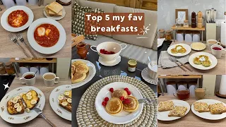 ТОП - 5 простых и вкусных завтраков 🍳🥓🥞