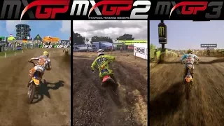 MXGP vs MXGP 2 vs MXGP 3 - Gameplay Comparasion (HD)