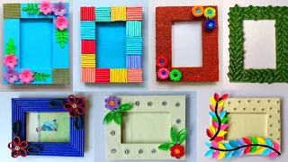 7 Easy and quick Photo frame Making ideas | Beautiful handmade Photo frames for Wall |