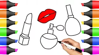 How to Draw Set of Female Accessories | Coloring Pages For Girls | Learn Drawing and Colors