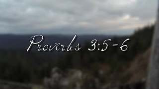 Daily Bible Verse - Proverbs 3:5-6  "Trust In The Lord..."  2