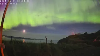 Aurora Borealis / Northern Lights, Fort Dunree in Buncrana, Inishowen, County Donegal. May 11th 2024