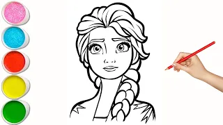 How to Draw Beautiful Elsa From Frozen Movies step by step| Drawing step by step Guide