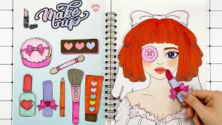 [✨paper diy✨] Ragatha Makeup Tutorial 💄🤡 Paper Cosmetics 종이놀이 | ASMR Paper Craft