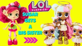 LOL SURPRISE Sugar Gets A Big Sister DIY Shopkins Shoppie Doll Rosie Bloom Custom Makeover