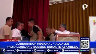 Huánuco: discusión entre gobernador regional y alcalde casi termina en pelea