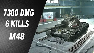 M48 Patton 7300 Dmg 6 kIlls World of tanks blitz gameplay