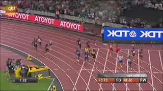 Usain Bolt injury GB win Mens 4x100m Relay Final 2017 London IAAF World Champ 2017