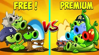 Team PEA Free vs Premium - Who Will Win? - PvZ 2 Team Plant vs Team Plant