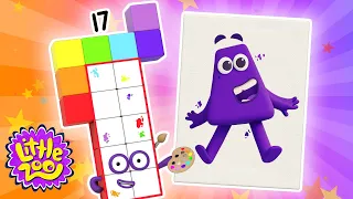 🎨 Art and Maths with the Blocks! ➕➗ | Learn to Read, Count, and Explore Colours | @LearningBlocks
