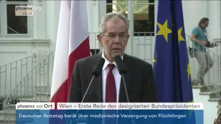 Österreich: Erste Rede des designierten Bundespräsidenten Alexander van der Bellen am 24.05.2016