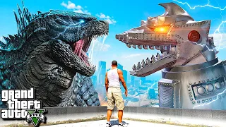 ГОДЗИЛЛА ПРОТИВ МЕХАГОДЗИЛЛЫ В ГТА 5 МОДЫ! GODZILLA VS MECHAGODZILLA ОБЗОР МОДА GTA 5! ИГРЫ MODS