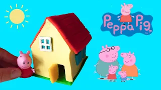 DIY How to Make Miniature House with Clay PEPPA PIG | DIY Easy Clay tutorial Mini House PEPPA PIG !