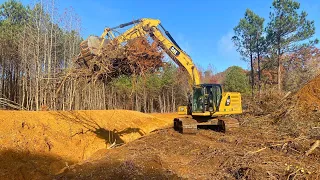 Clearing land with the CAT 320!