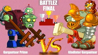 Prime Gargantuar VS Gladiator Gargantuar  - Pvz 2 v8.5.1 Zombie VS Zombie