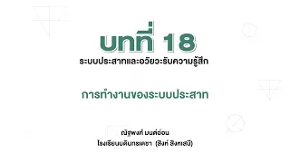 การทำงานของระบบประสาท ตอน 1 (ชีววิทยา ม. 6 เล่ม 5 บทที่ 18)