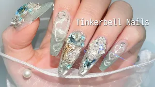 Glowing Tinkerbell Nails Tutorial🧚 Magnetic Nail Art ASMR