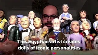 Egyptian artist creates sculptures of celebrities