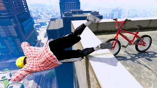 GTA 5 - BMX Parkour Jumps Fails #45 (Euphoria Ragdolls)