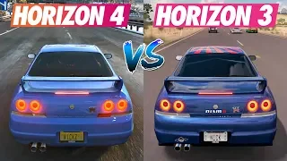 Forza Horizon 4 vs Forza Horizon 3 | Cars Engine Sounds Direct Comparison |