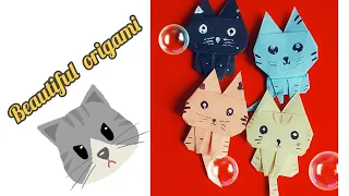 折り紙1枚【前足フックネコ】の折り方＊How to fold Origami Cat.#折り紙 #ネコ #ちっしー折り紙 #origami #cat