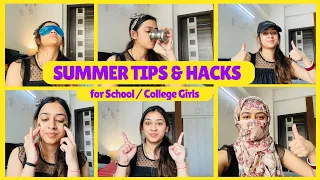 Summer Tips And Hacks for School / College Girls 🌸 Skincare & Haircare 🤩 Summer Self Care Routine☀️