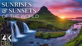 9 HRS Most Beautiful Sunrises & Sunsets of the World - Wallpapers Slideshow in 4K + Calming Music