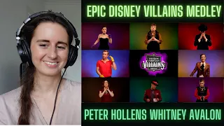 Singer Reacts to Peter Hollens - Epic Disney Villains Medley (Whitney Avalon) Peter Hollens Reaction