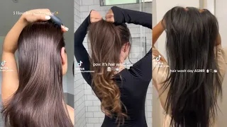 asmr hair care routines 💗 | tiktok compilation