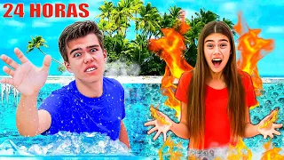 HOT vs COLD CHALLENGE ON THE ISLAND!