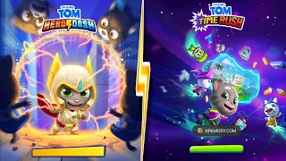 Talking Tom Hero Dash vs Talking Tom Time Rush - Split Screen Gameplay Walkthrough