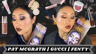 ВСЕ ЛИЦО ПЕРВЫХ ВПЕЧАТЛЕНИЙ | PAT MCGRATH MIDNIGHT SUN | блеск помада румяна FENTY | пудра GUCCI