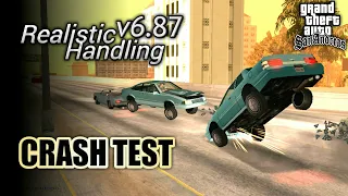 TEST CRASH PHYSICS WITH REALISTIC HANDLING v6.87 | MOD FOR GTA SA