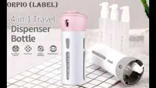 4 in 1 Travel Dispenser Bottle Set Travel Refillable Cosmetic Containers Set