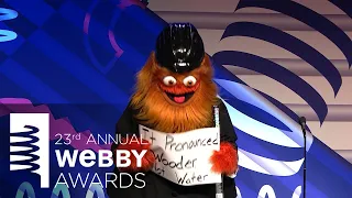 Gritty's 5-Word Speech at the 23rd Annual Webby Awards