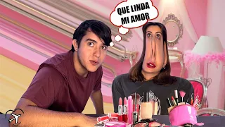 MI NOVIO ME MAQUILLA 💄 MAKEUP CHALLENGE/Martina y Gonzalo Capto24